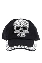 Women's Accessories - HatsCrystal Skull Embelished Fashion Denim Cap - VacationGrabs