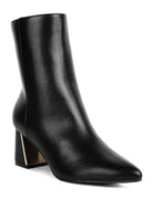 Rag Company metallic accent ankle boots with a sleek design and stylish block heel