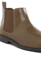 Fraser Men's Faux Leather Chelsea Boots - VacationGrabs