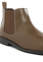 Fraser Men's Faux Leather Chelsea Boots - VacationGrabs