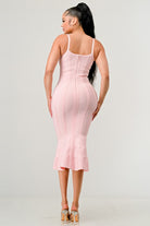 Women's DressesWomens Pink Bodycon Dress - VacationGrabs