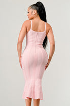 Women's DressesWomens Pink Bodycon Dress - VacationGrabs