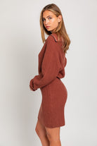 Women's DressesZipper Sweater Dress - VacationGrabs