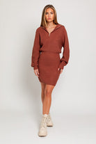 Women's DressesZipper Sweater Dress - VacationGrabs