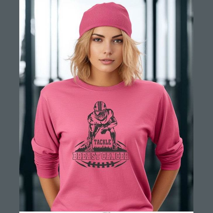 Tackle Breast Cancer Long Sleeve Tee - VacationGrabs