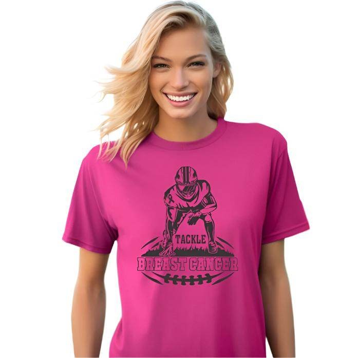 Tackle Breast Cancer Short Sleeve Tee - VacationGrabs