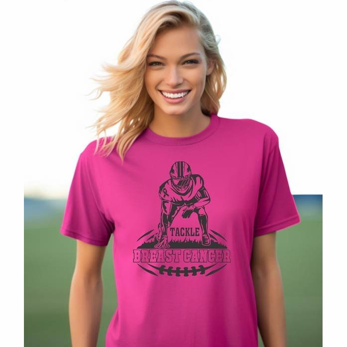 Tackle Breast Cancer Short Sleeve Tee - VacationGrabs