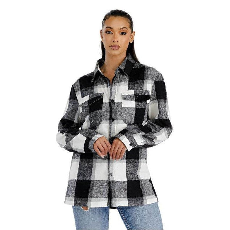 Boyfriend Oversized Soft Flannel Shacket - VacationGrabs