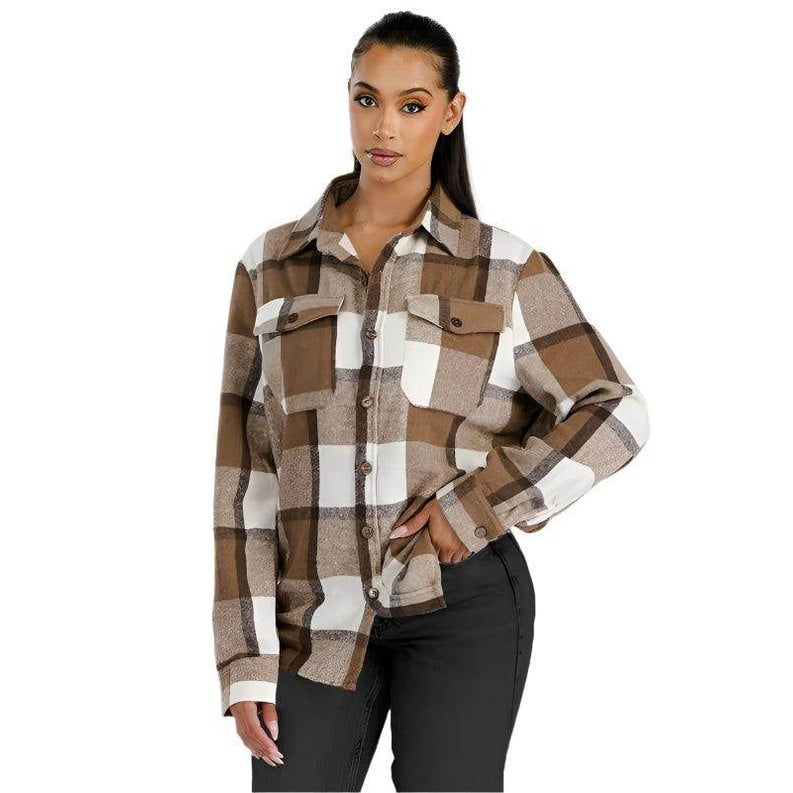Boyfriend Oversized Soft Flannel Shacket - VacationGrabs