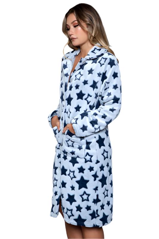 Women's Sleepwear/LoungewearWomens Navy Blue Starry Robe - VacationGrabs