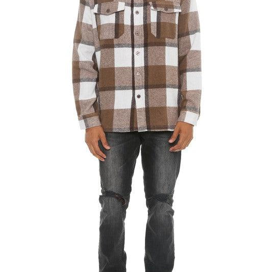 Men's Shirts - Flannels Mens Checkered Soft Flannel Shacket