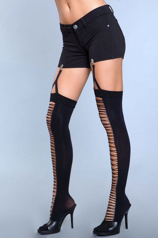 Women's Sleepwear/LoungewearIllusion Clip Garter Thigh Highs - VacationGrabs