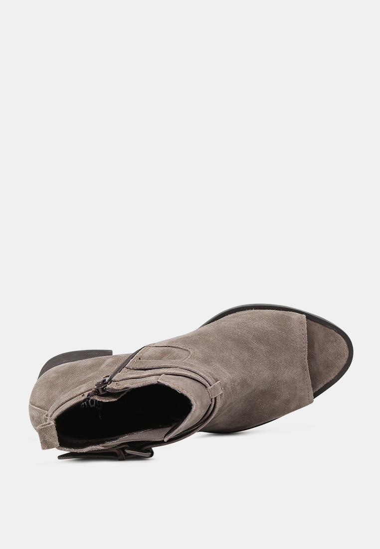 Bria Peep Toe Ankle Boots