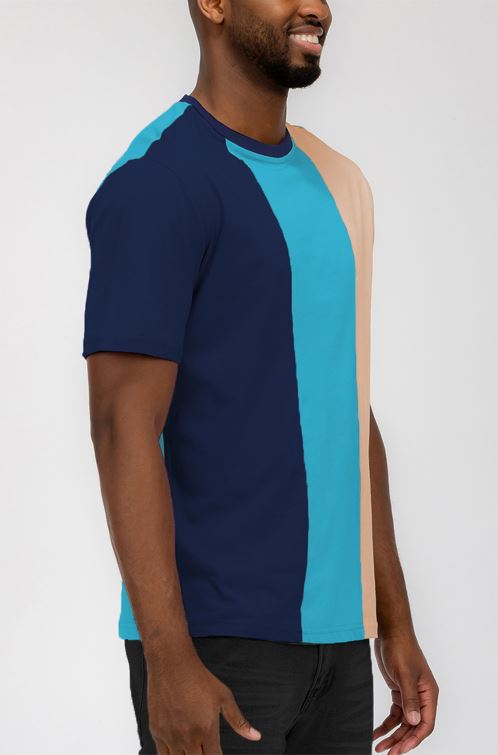 Mason Vertical Color Block T-Shirt | 100% Cotton