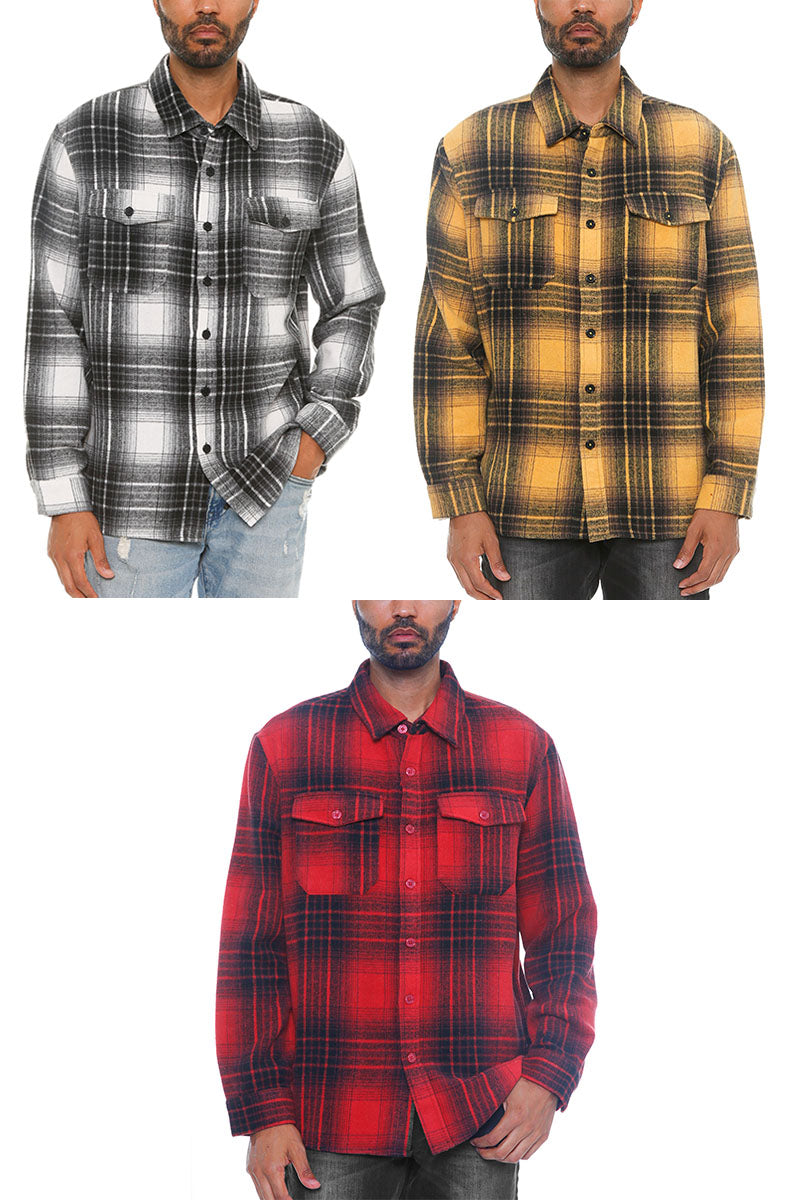 Soft Flannel Shacket – Brushed Checkered Long Sleeve