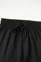 Sheer Tunic Shirt & Drawstring Shorts Cover-Up