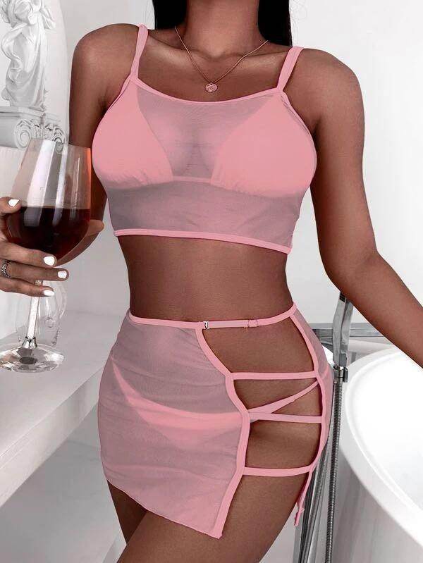 Mesh Cover Two-Piece Set - VacationGrabs