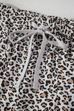 Leopard Loose Tee & Drawstring Waist Pants Set