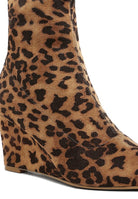 Women's Shoes - BootsYara Microfiber Wedge Sock Boots - VacationGrabs