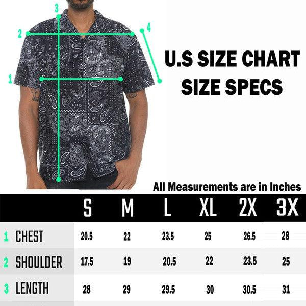 Men's Shirts Mens Collared Print Button Down
