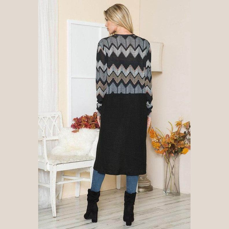 Mixed Tribal Maxi Cardigan Sweater - VacationGrabs