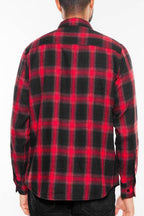 Full Plaid Checkered Flannel Long Sleeve - VacationGrabs