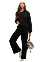 Women's Outfits & SetsKnit Sweat Top and Pants Athleisure Lounge Sets - VacationGrabs