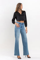 Women's JeansHigh Rise Wide Leg Jeans - VacationGrabs