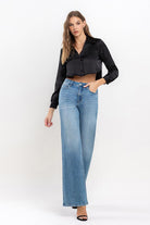 Women's JeansHigh Rise Wide Leg Jeans - VacationGrabs