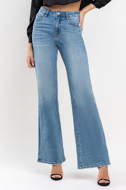 Women's JeansHigh Rise Wide Leg Jeans - VacationGrabs