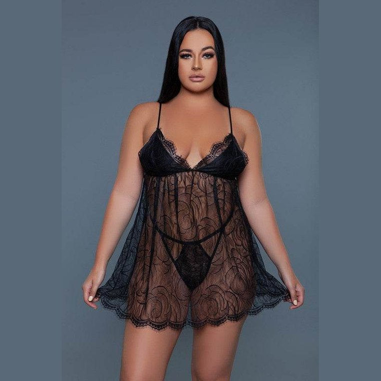 Daisy 2 Piece Babydoll Lingerie - VacationGrabs