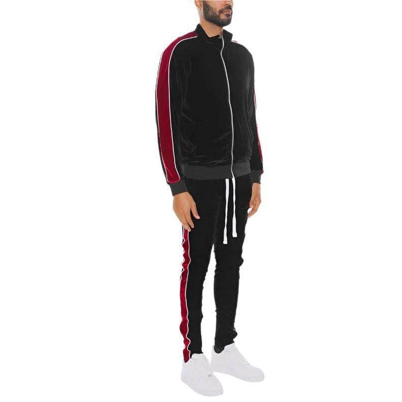 Velour Side Striped Track Suits for Men - VacationGrabs