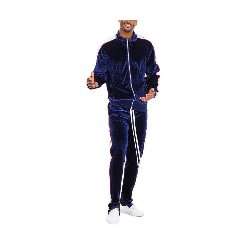 Velour Side Striped Track Suits for Men - VacationGrabs