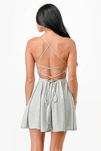 Glittered Fit N Flare Short Dress - VacationGrabs