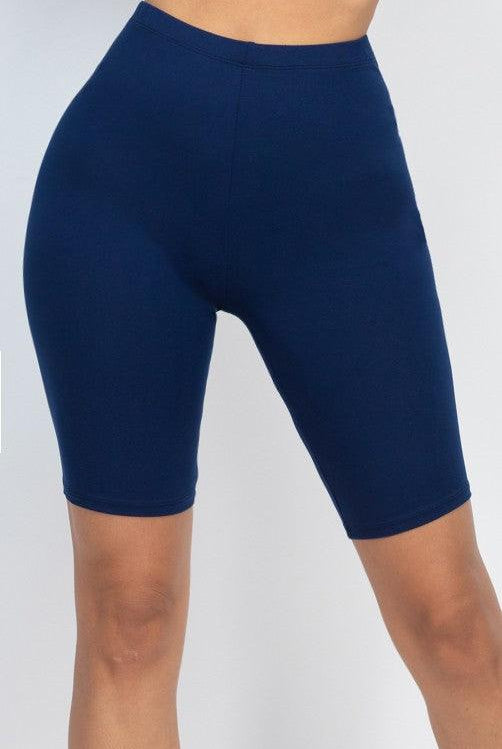 Women's Shorts Basic Solid Stretch Active Biker Shorts