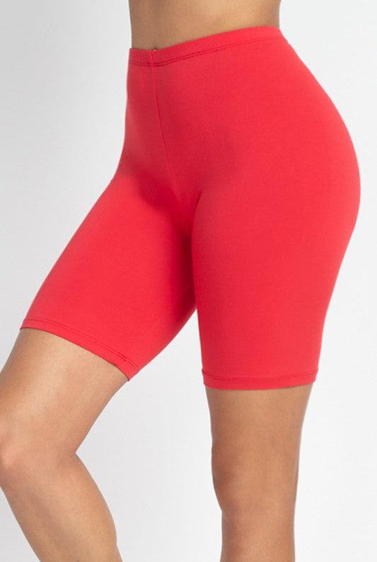 Women's Shorts Basic Solid Stretch Active Biker Shorts