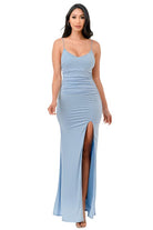 Women's DressesGlittered Front Slit Long Dress - VacationGrabs