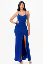 Women's DressesGlittered Front Slit Long Dress - VacationGrabs