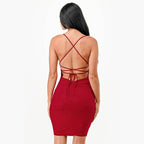 Womens Glittered Back Lace Short Party Dress - VacationGrabs