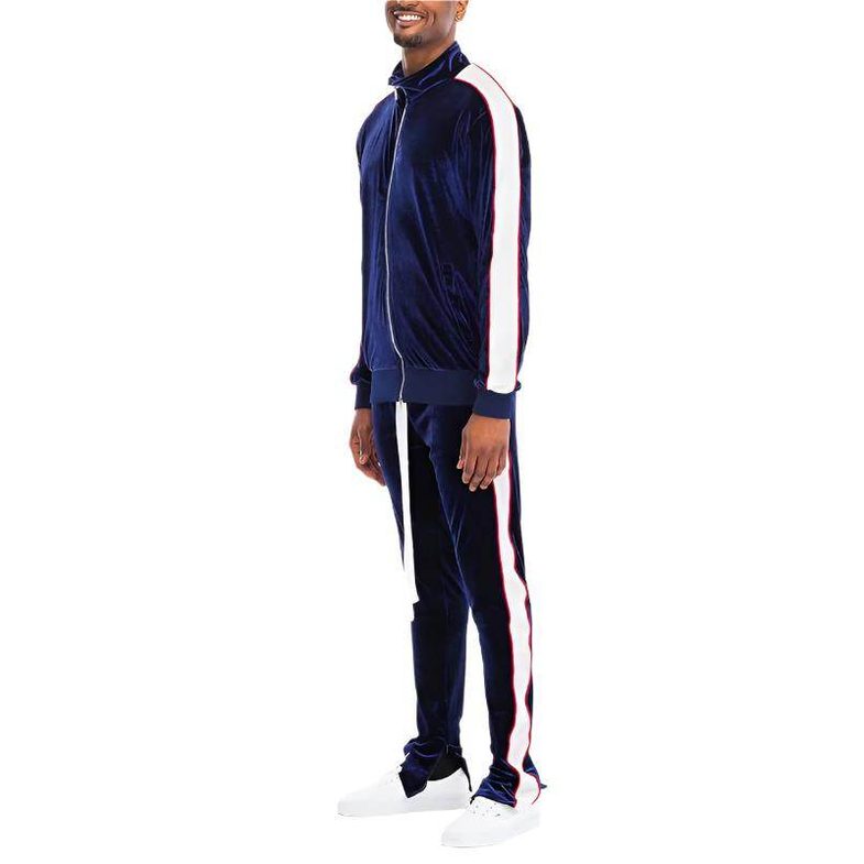 Velour Side Striped Track Suits for Men - VacationGrabs