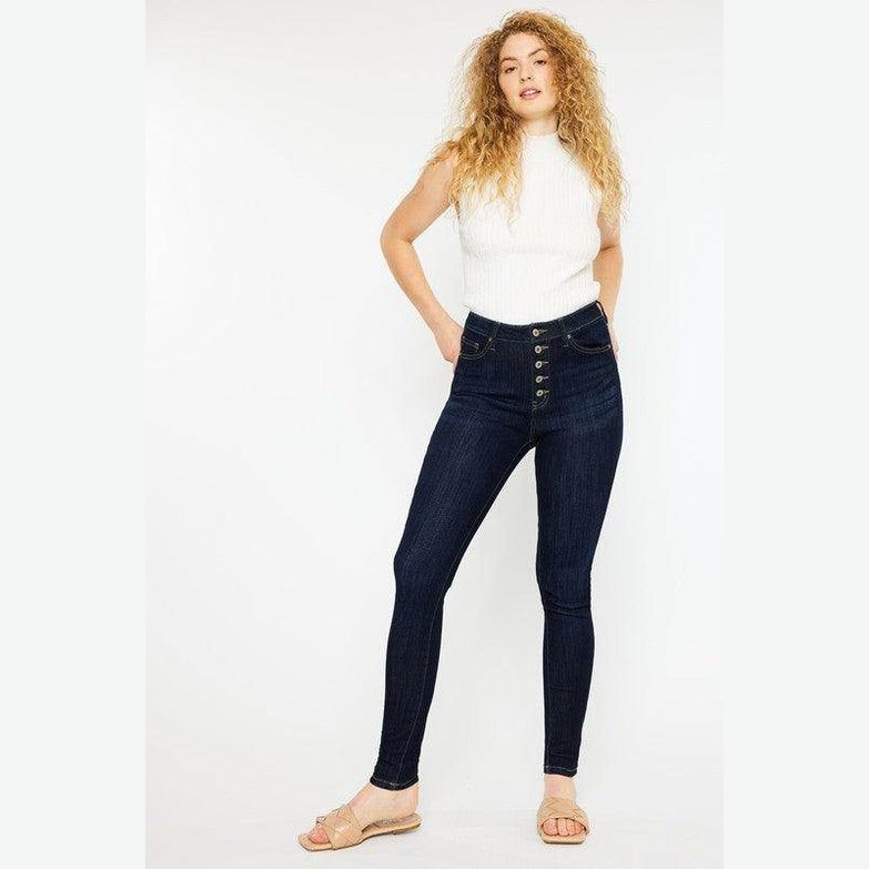 Curvy Fit High Rise Super Skinny Jeans - VacationGrabs