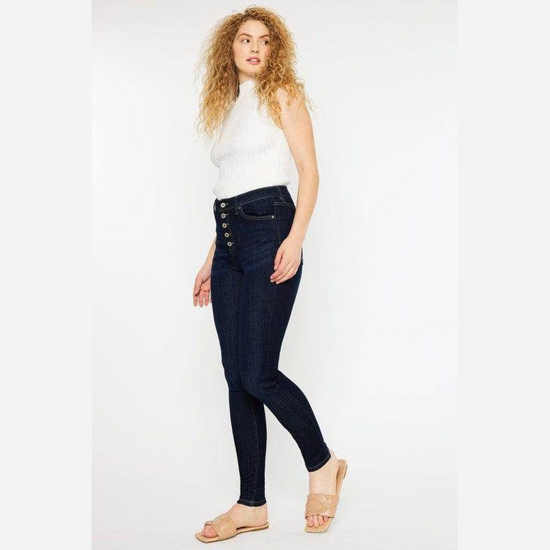 Curvy Fit High Rise Super Skinny Jeans - VacationGrabs
