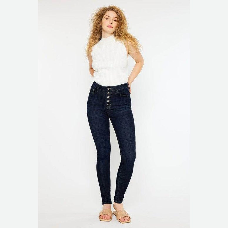 Curvy Fit High Rise Super Skinny Jeans - VacationGrabs