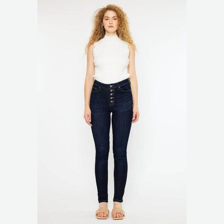 Curvy Fit High Rise Super Skinny Jeans - VacationGrabs