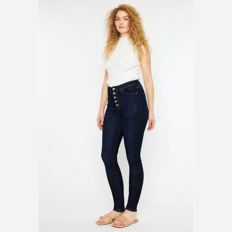 Curvy Fit High Rise Super Skinny Jeans - VacationGrabs