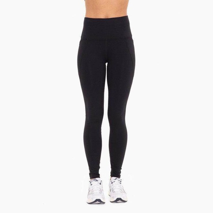 Tapered Band Essential Solid Highwaist Leggings - VacationGrabs