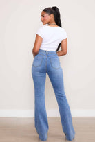 Women's JeansSquare Pocket Bootcut Jeans - VacationGrabs