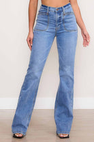 Women's JeansSquare Pocket Bootcut Jeans - VacationGrabs