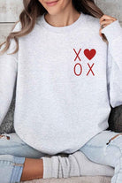 Women's Shirts XOXO Valentines Pocket Oversized Sweatshirt