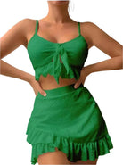 3 Piece Swimsuit And Cover Up Set - VacationGrabs